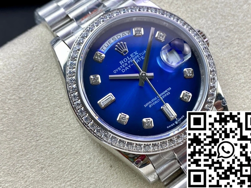 Date Blue 36MM Dial M128396TBR-0008 Diamond GM Factory Day Rolex 0225